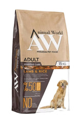 Animal World Kuzulu ve Pirinçli Yetişkin Köpek Kuru Maması 15 kg (PSF)