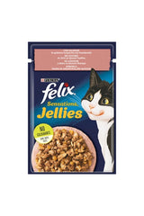 Felix Sensations Somonlu ve Karidesli Yetişkin Kedi Yaş Maması 85 gr