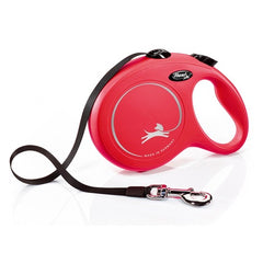 Flexi New Classic Şerit Otomatik Köpek Gezdirme Tasması Kırmızı 5Mt L
