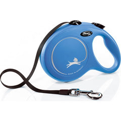Flexi New Classic Şerit Otomatik Köpek Gezdirme Tasması Mavi 5Mt L