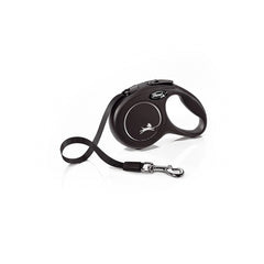 Flexi New Classic Tape Şerit Otomatik Köpek Gezdirme Tasması Siyah 3M XS