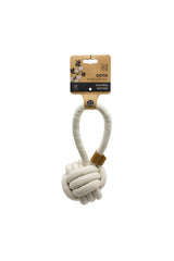 M-Pets Çekmeli Örgü Köpek Top Oyuncağı 11 cm Beyaz