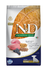 N&D A.Grain Düşük Tahıllı Kuzulu ve Yaban Mersinli Mini Irk Yavru Köpek Kuru Maması 2,5 kg