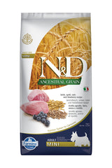 N&D A.Grain Düşük Tahıllı Kuzulu ve Yaban Mersinli Mini Irk Yetişkin Köpek Kuru Maması 7 kg