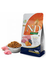 N&D Pumpkin Tahılsız Kuzulu & Balkabaklı ve Yaban Mersinli Kısırlaştırılmış Yetişkin Kedi Kuru Maması 1.5 kg