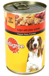 Pedigree Sığırlı ve Ciğer Karışımlı Yetişkin Köpek Konserve Yaş Maması 12 X 400 gr