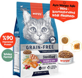 Wanpy Tahılsız Somonlu ve Ton Balıklı Kısırlaştırılmış Yetişkin Kedi Kuru Maması 1,5 kg