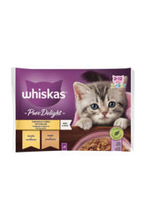 Whiskas Pouch Güveç Etli Pure Delight Tavuklu ve Somonlu Yavru Kedi Yaş Maması 4X85 gr