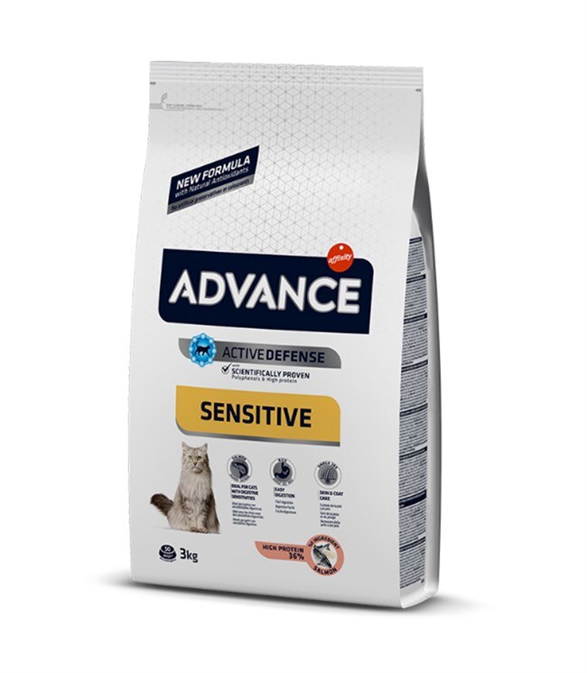 Advance Somonlu Sensitive (Hassas) Yetişkin Kedi Kuru Maması 3 kg