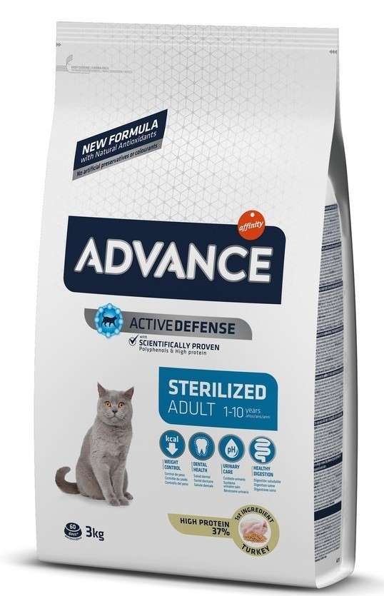 Advance Hindili Kısırlaştırılmış Yetişkin Kedi Kuru Maması 3 kg