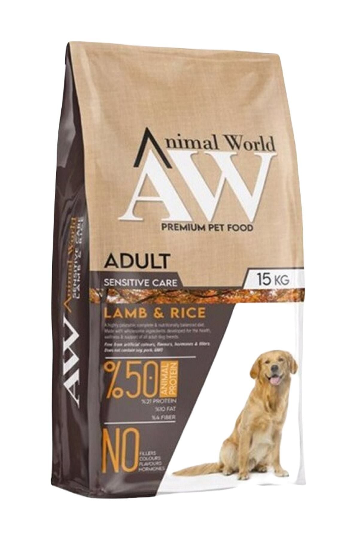 Animal World Kuzulu ve Pirinçli Yetişkin Köpek Kuru Maması 15 kg