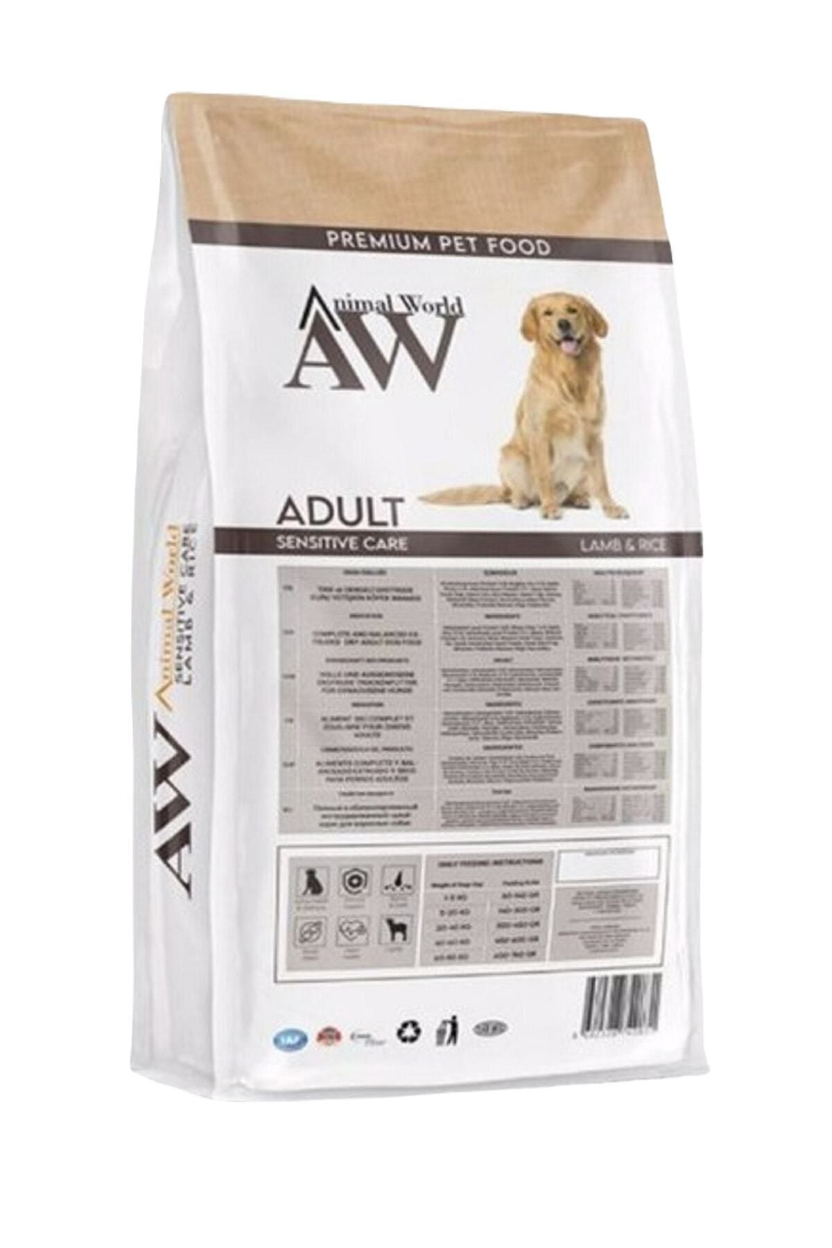 Animal World Kuzulu ve Pirinçli Yetişkin Köpek Kuru Maması 15 kg