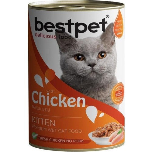 Bestpet Tavuklu Yavru Kedi Konserve Yaş Maması 400 gr