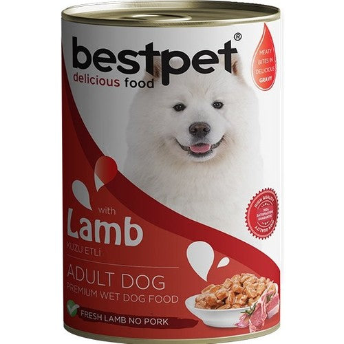 Bestpet Kuzulu Yetişkin Köpek Konserve Yaş Maması 400 gr