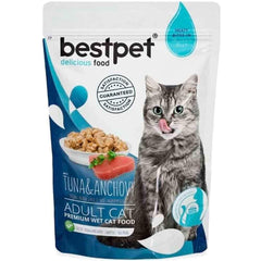 BestPet Ton Balıklı ve Hamsili Yetişkin Kedi Konserve Yaş Maması 85 gr