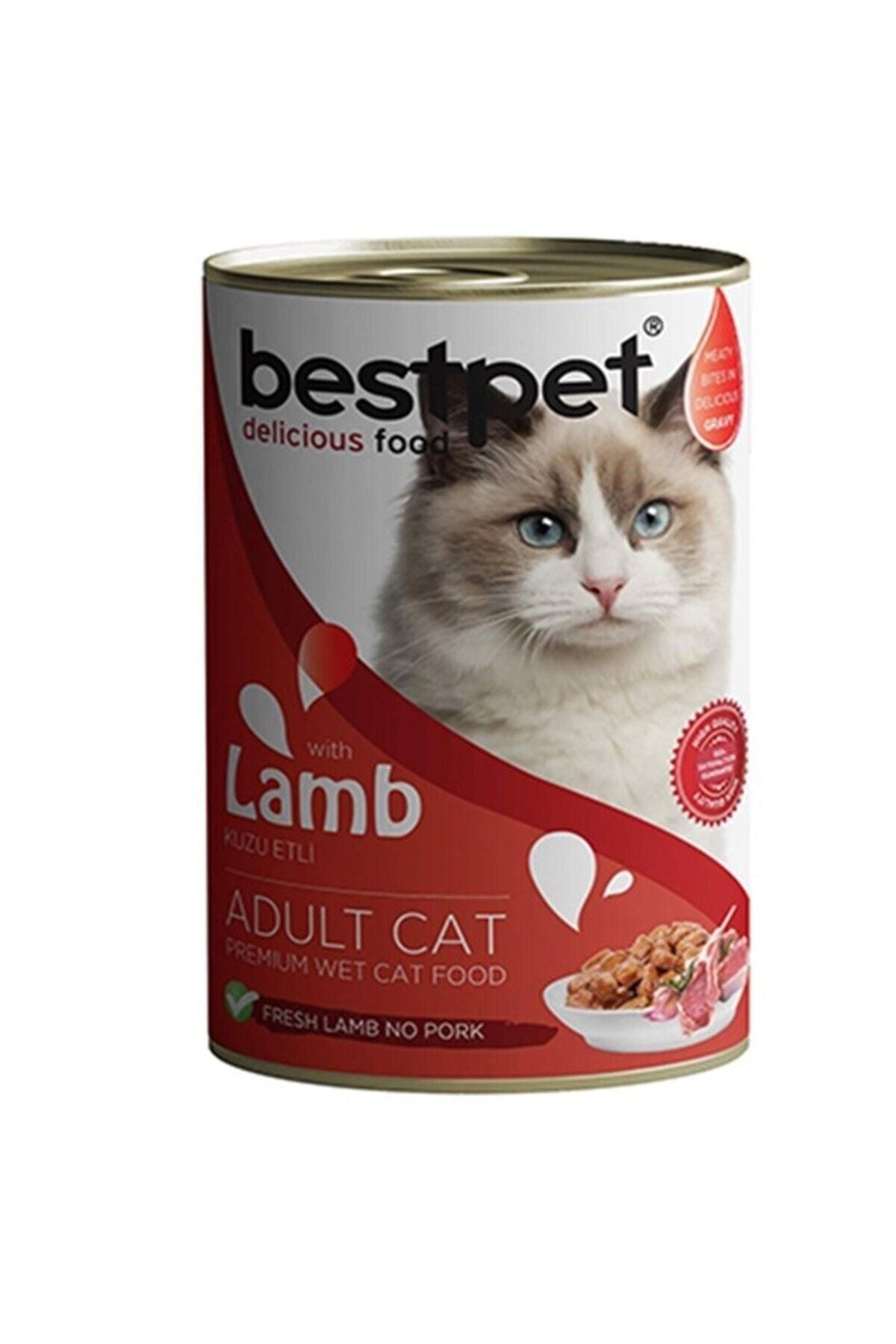 Bestpet Kuzulu Yetişkin Kedi Konserve Yaş Maması 400 gr