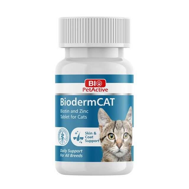 Bio Petactive Bioderm Kediler İçin Tüy Dökme Önleyici Biotin ve Çinko Vitamin 100 Tablet