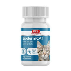 Bio Petactive Bioderm Kediler İçin Tüy Dökme Önleyici Biotin ve Çinko Vitamin 100 Tablet