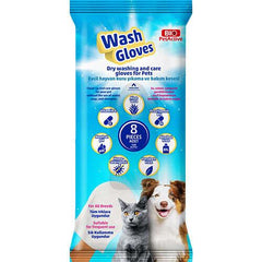 Bio Petactive Wash Gloves Kedi ve Köpek Temizleme Mendili Büyük Boy (8 Adet)