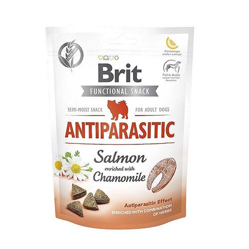 Brit Care Snack Antiparasitic Somonlu ve Papatyalı Parazit Önleyicili Köpek Ödül Maması 150 gr