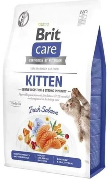 Brit Care Grain-Free Tahılsız Somonlu Immunity Sağlıklı Büyüme ve Gelişim için Yavru Kedi Kuru Maması 2 KG