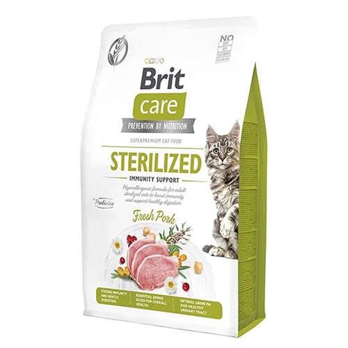 Brit Care Grain-Free Tahılsız Domuz Etli İmmunity Support Kısırlaştırılmış Yetişkin Kedi Kuru Maması 2 kg