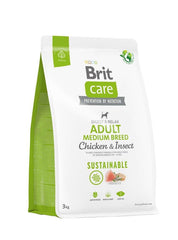 Brit Care Sustainable Tavuklu ve Pirinçli Larva Proteinli Orta Irk Yetişkin Köpek Kuru Maması 3 kg