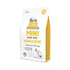 Brit Care Grain-Free Tahılsız Somonlu ve Ringa Balıklı Hair & Skin Mini Irk Yetişkin Köpek Kuru Maması 2 kg