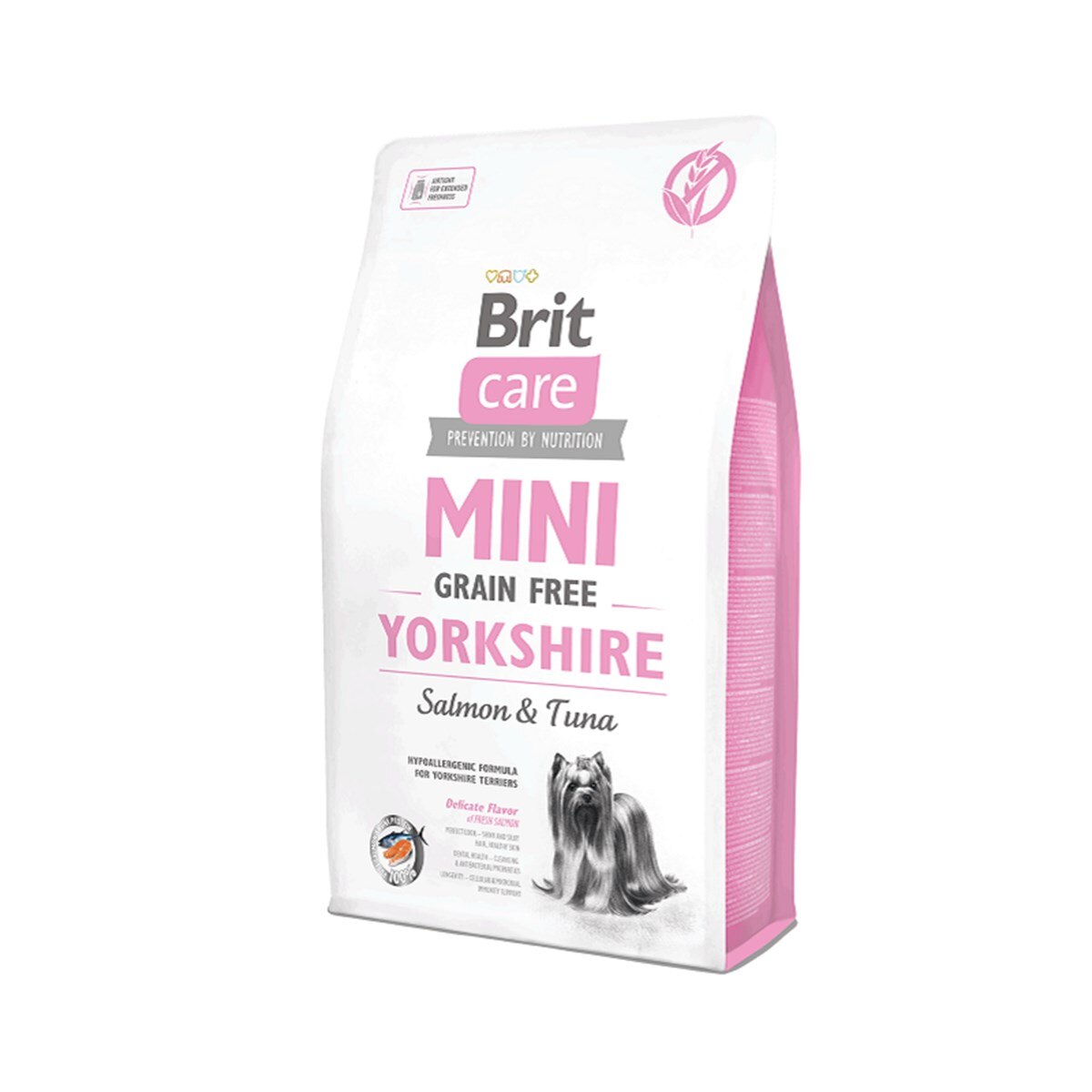 Brit Care Grain-Free Tahılsız Somonlu ve Ton Balıklı Yorkshire Mini Irk Yetişkin Köpek Kuru Maması 2 kg