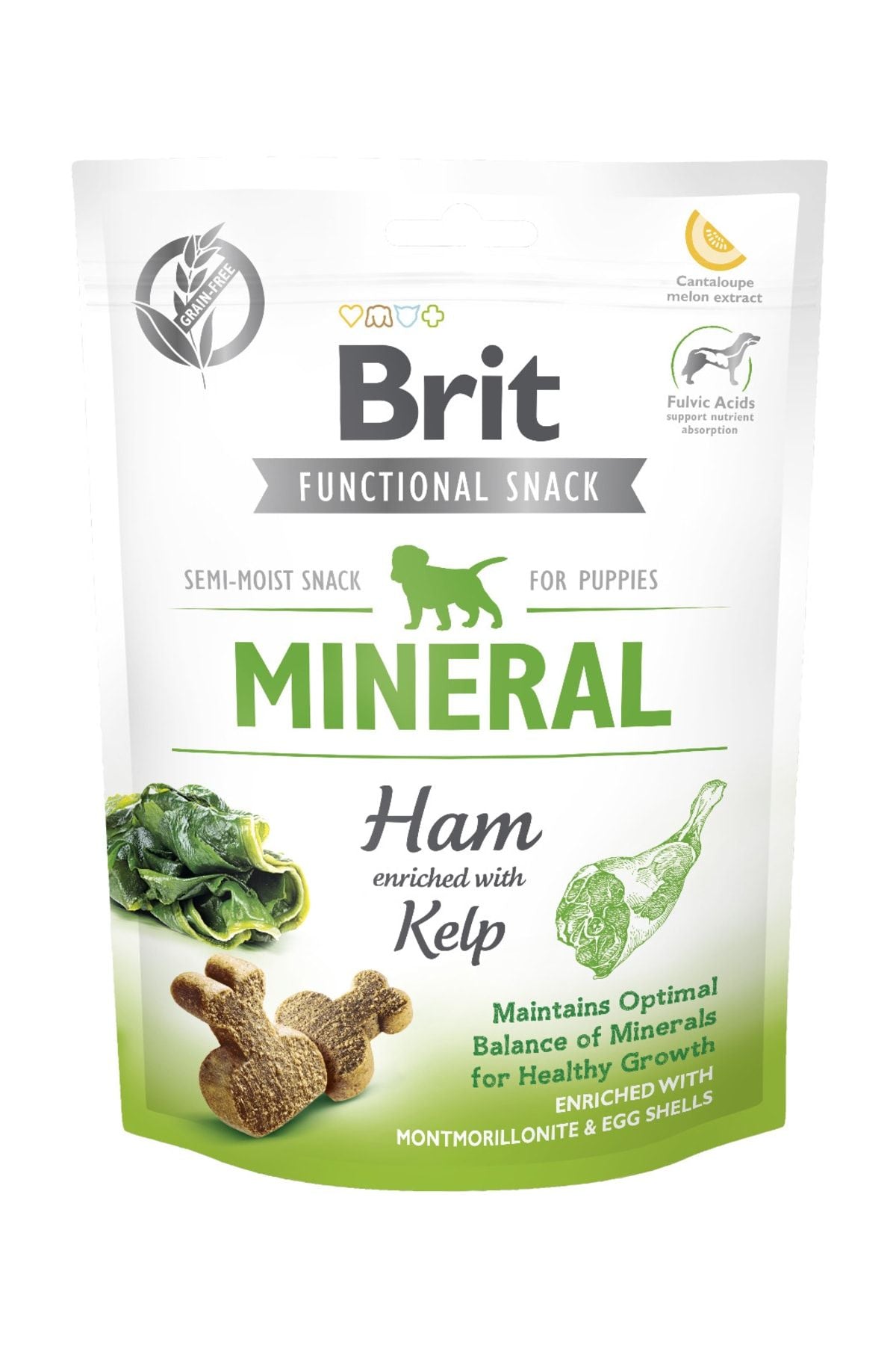 Brit Care Snack Mineral Jambon ve Yosunlu Yavru Köpek Ödül Maması 150 gr