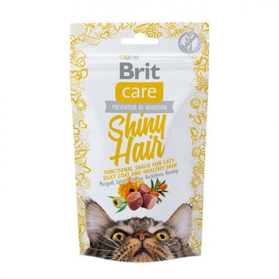 Brit Care Snack Shiny Hair Parlak ve Sağlıklı Tüyler için Kedi Ödül Maması 50 gr