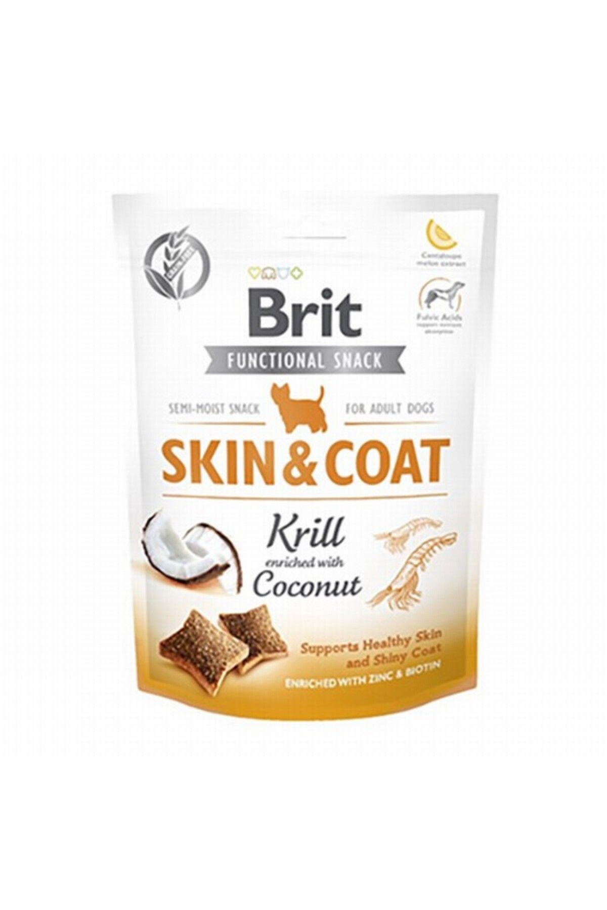 Brit Care Snack Skin & Coat Krill ve H.Cevizli Deri Tüy Sağlığı Destekleyici Yetişkin Köpek Ödül Maması 150 gr