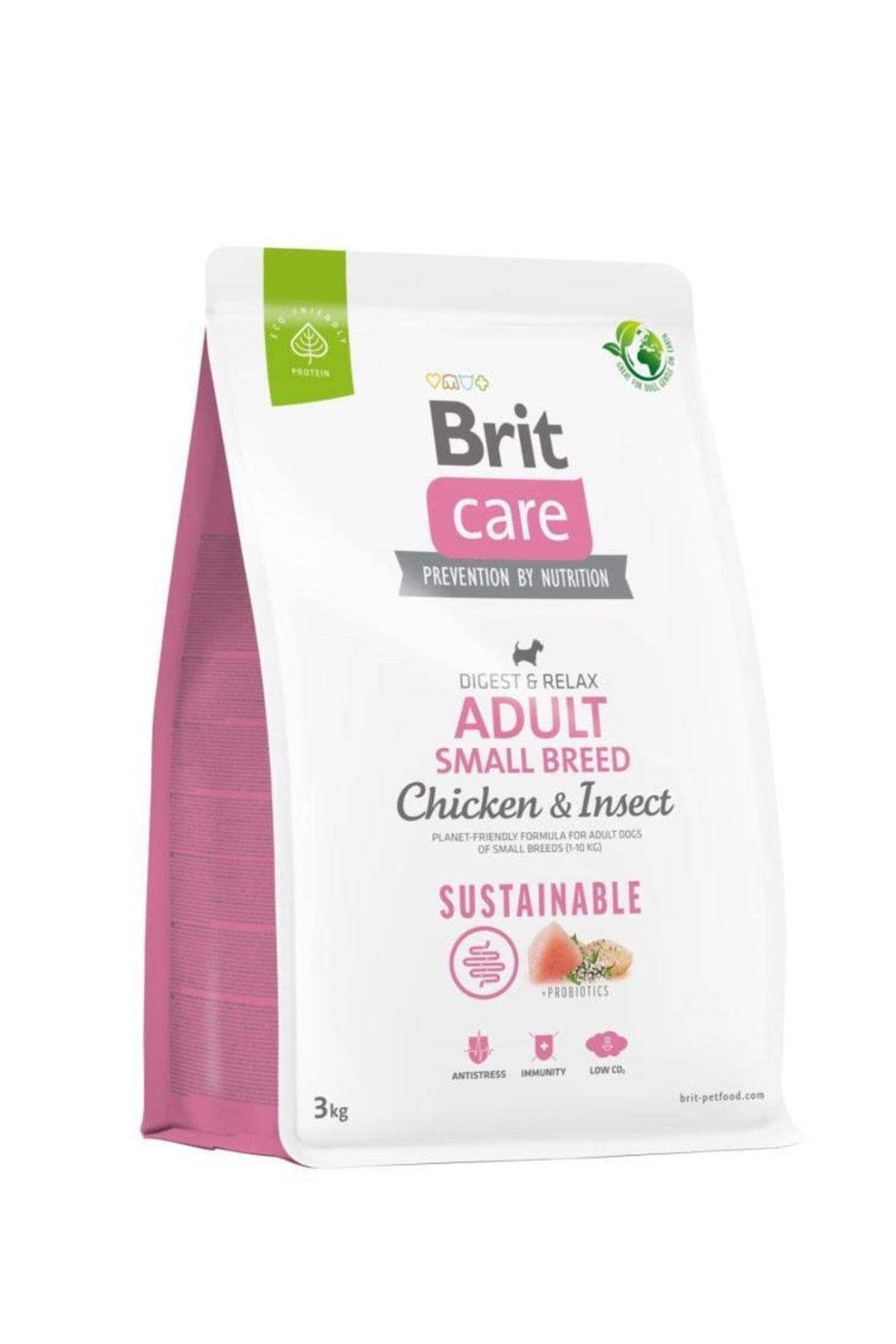 Brit Care Sustainable Tavuklu ve Pirinçli Larva Proteinli Mini Irk Yetişkin Köpek Kuru Maması 7 kg