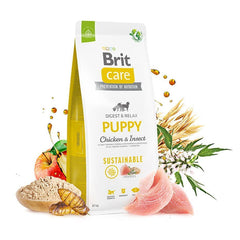 Brit Care Sustainable Tavuklu ve Pirinçli Larva Proteinli Yavru Köpek Kuru Maması 12 kg