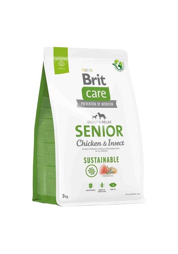 Brit Care Sustainable Tavuklu ve Pirinçli Larva Proteinli Yaşlı Köpek Kuru Maması 3 kg (Yeni)