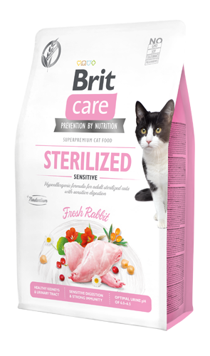 Brit Care Grain-Free Tahılsız Tavşanlı Kısırlaştırılmış Sensitive Yetişkin Kedi Kuru Maması 2 kg