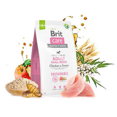 Brit Care Sustainable Tavuklu ve Pirinçli Larva Proteinli Küçük Irk Yetişkin Köpek Kuru Maması 3 kg