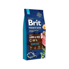 Brit Premium By Nature Kuzulu ve Pirinçli Hassas Yetişkin Köpek Kuru Maması 8 kg