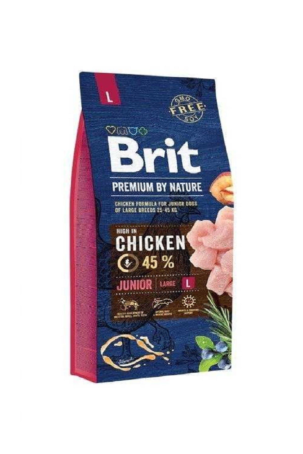 Brit Premium By Nature Tavuklu ve Pirinçli Büyük Irk Yavru Köpek Kuru Maması 15 kg