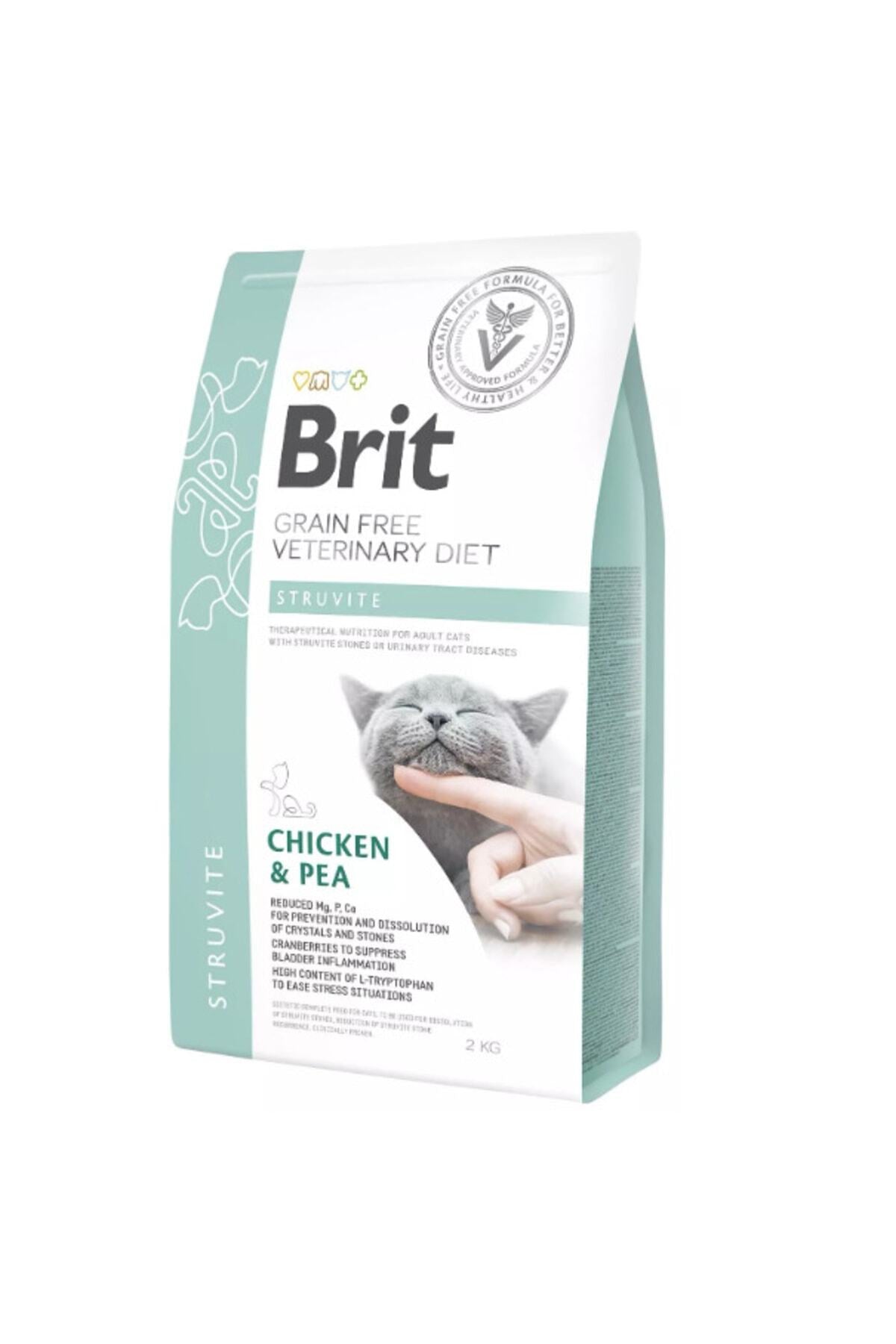 Brit Veterinary Diets Tahılsız Tavuklu ve Bezelyeli Struvite İdrar Yolu Sağlığı Yetişkin Kedi Kuru Maması 2 kg