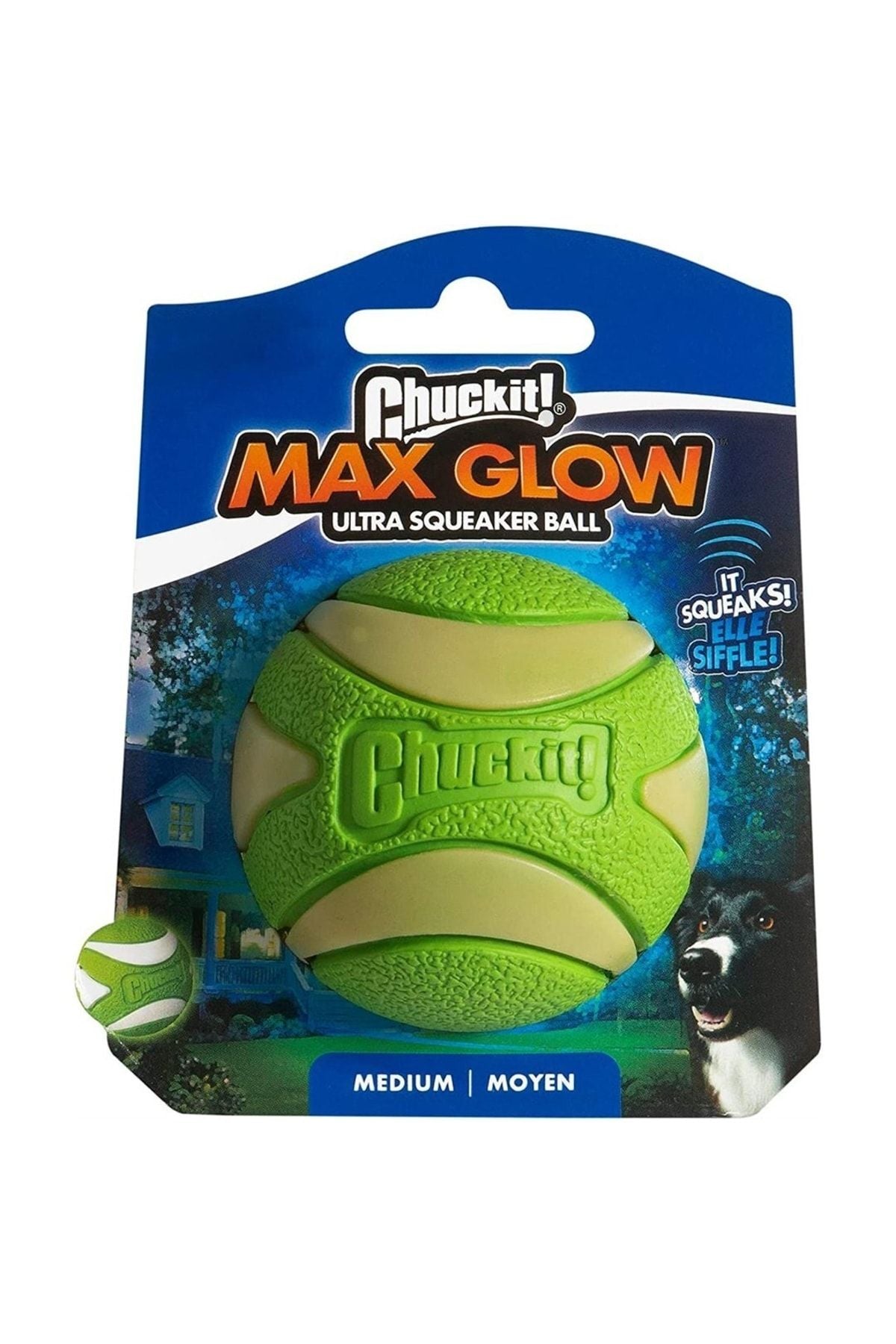 Chuckit! Max Glow Ultra Squeaker Gece Parlayan Sesli Köpek Oyun Topu