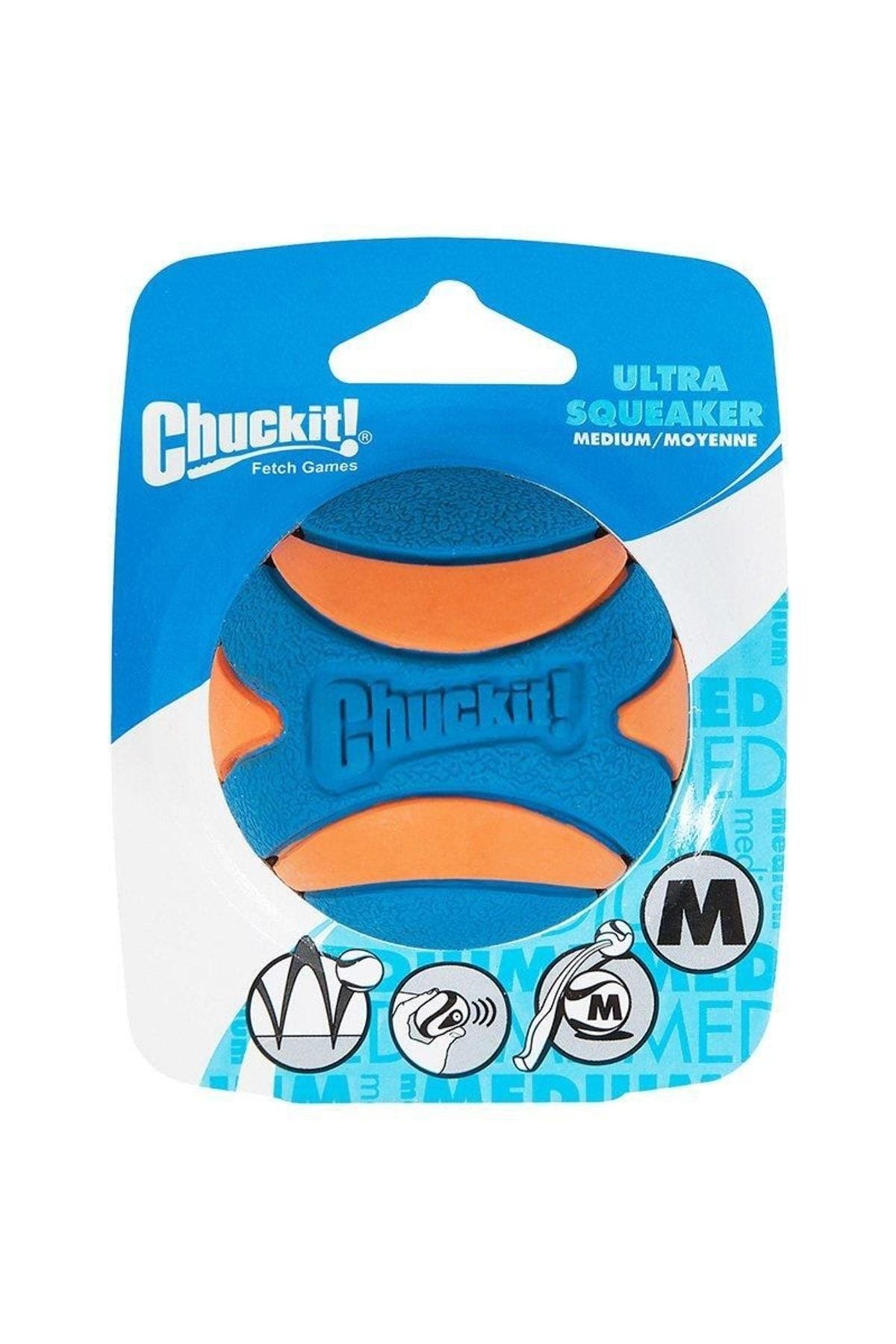 Chuckit! Ultra Squeaker Sesli Köpek Oyun Topu (Orta Boy)