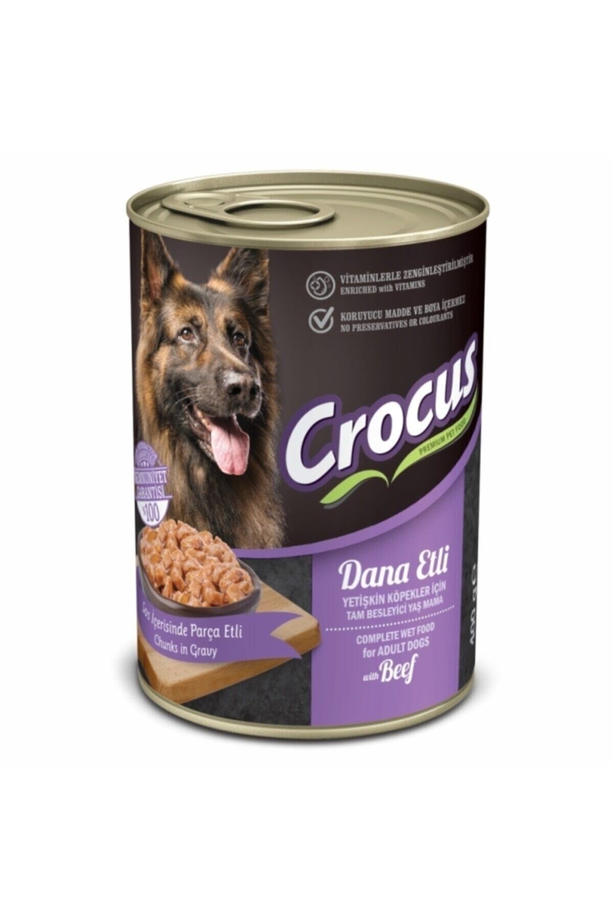 Crocus Danalı Yetişkin Köpek Konserve Yaş Maması 400 g