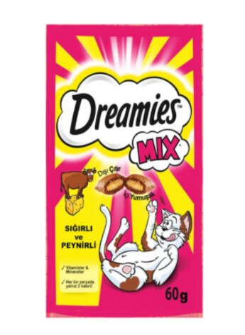 Dreamies Mix Biftekli ve Peynirli Kedi Ödül Maması 6X60 gr