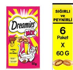 Dreamies Mix Biftekli ve Peynirli Kedi Ödül Maması 6X60 gr