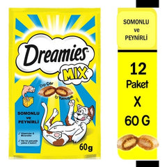 Dreamies Mix Somonlu ve Peynirli Kedi Ödül Maması 12X60 gr