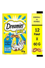 Dreamies Mix Somonlu ve Peynirli Kedi Ödül Maması 12X60 gr