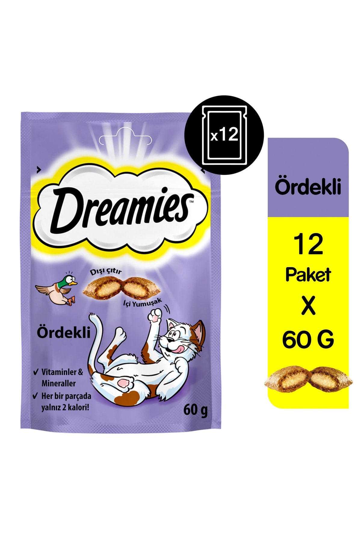 Dreamies Ördekli Kedi Ödül Maması 12X60 gr