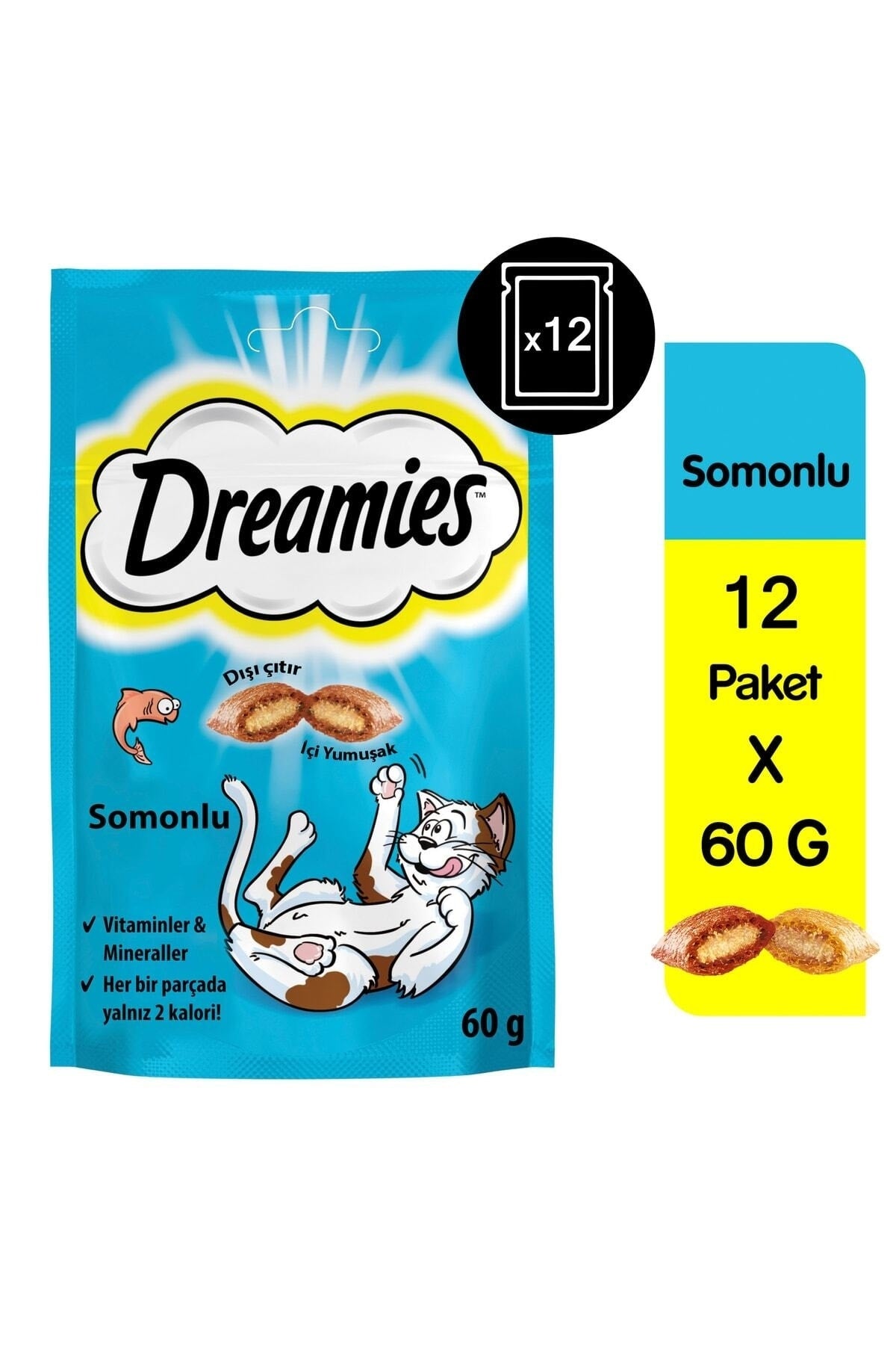 Dreamies Somonlu Kedi Ödül Maması 12X60 gr