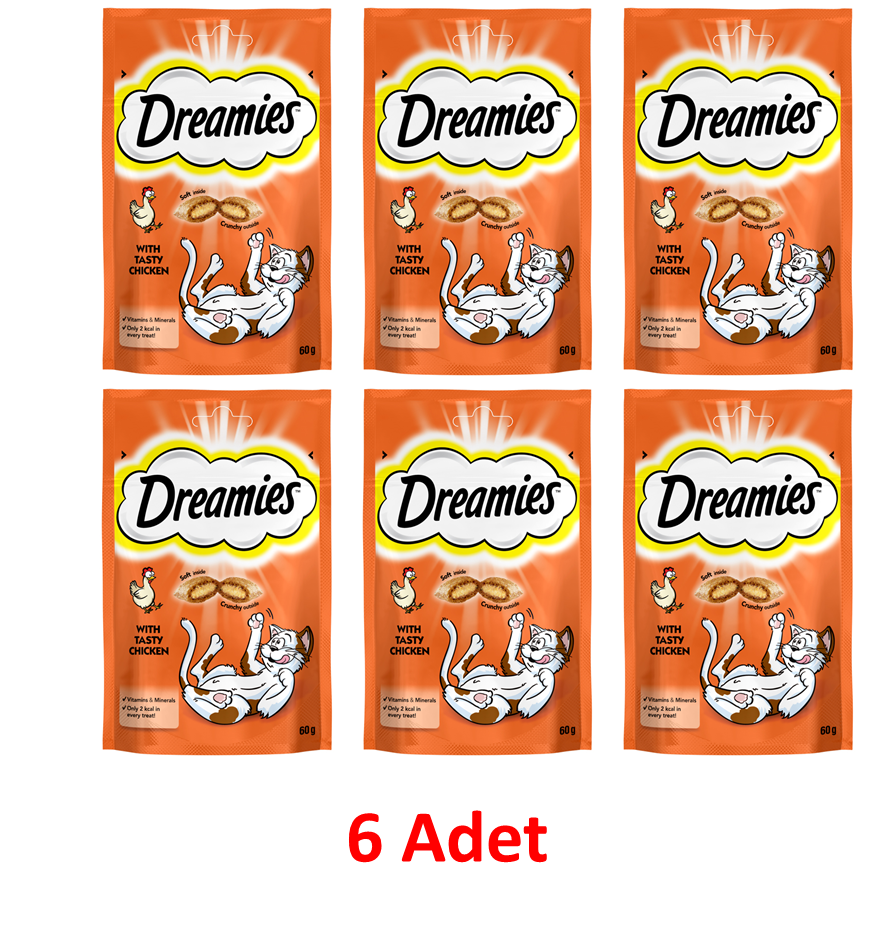 Dreamies Tavuklu Kedi Ödül Maması 6X60 gr